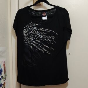 Harley-Davidson Women's Black Graphic Tee